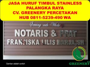 huruf timbul stainless steel