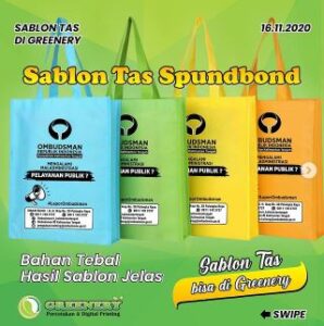 Cetak Sablon tas spunbond