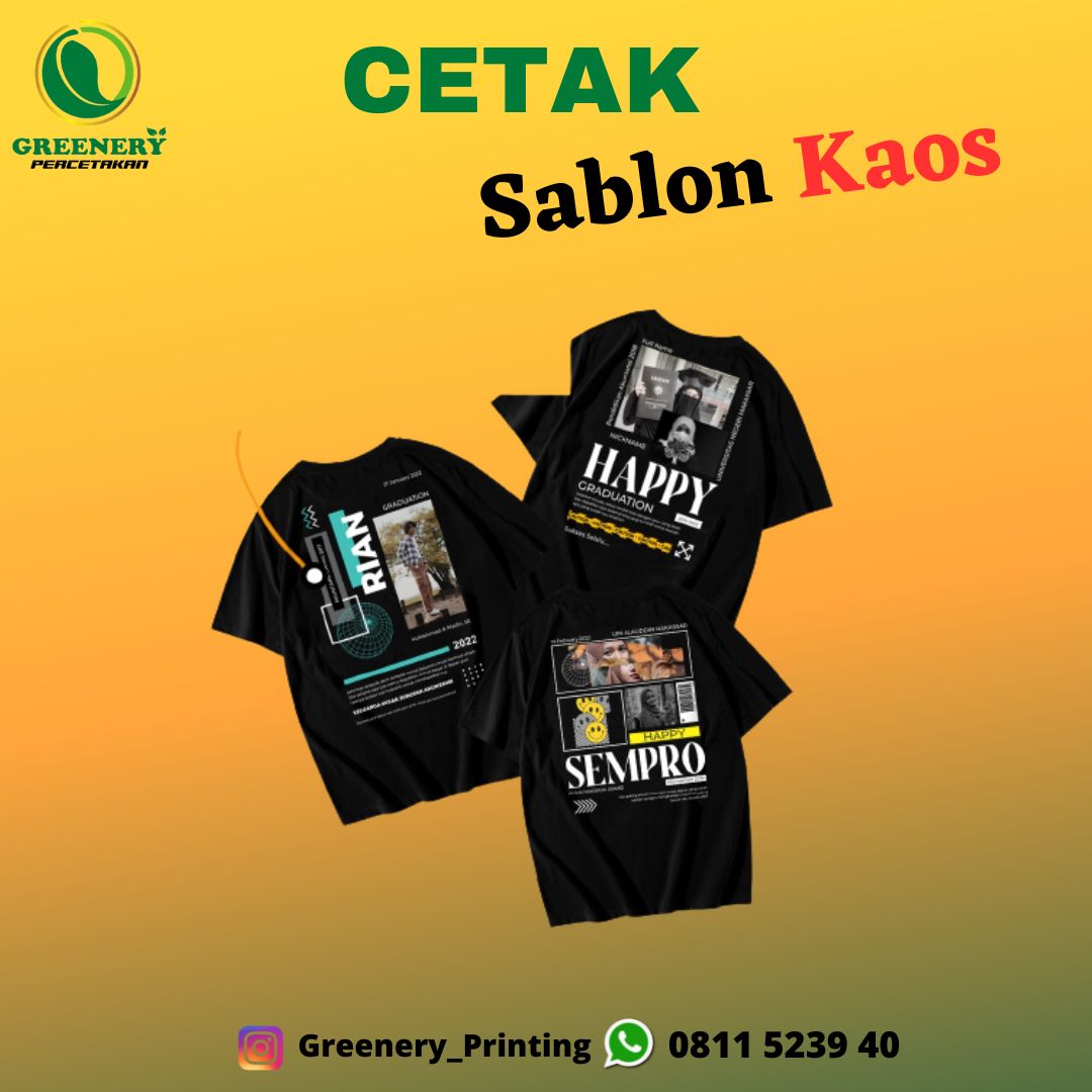 Greenery Cetak Sablon Kaos di Palngka Raya