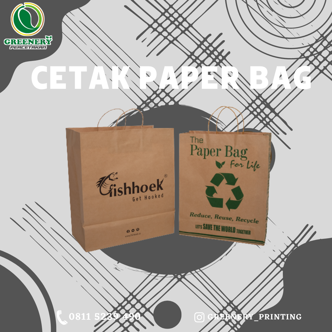 Greenery cetak paper bag di Pulang pisau